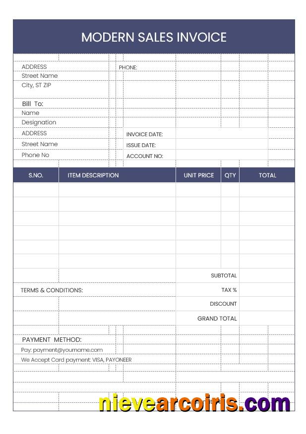 Modern Sales Invoice